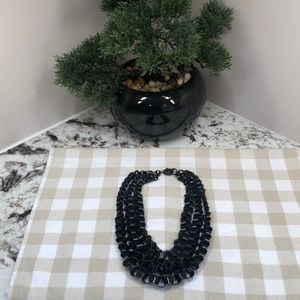 Black edgy j. Crew statement necklace